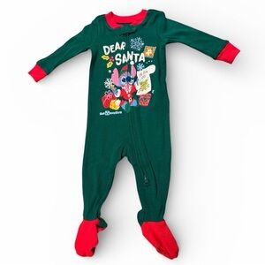 Disney Kids Festive Green and Red Footie